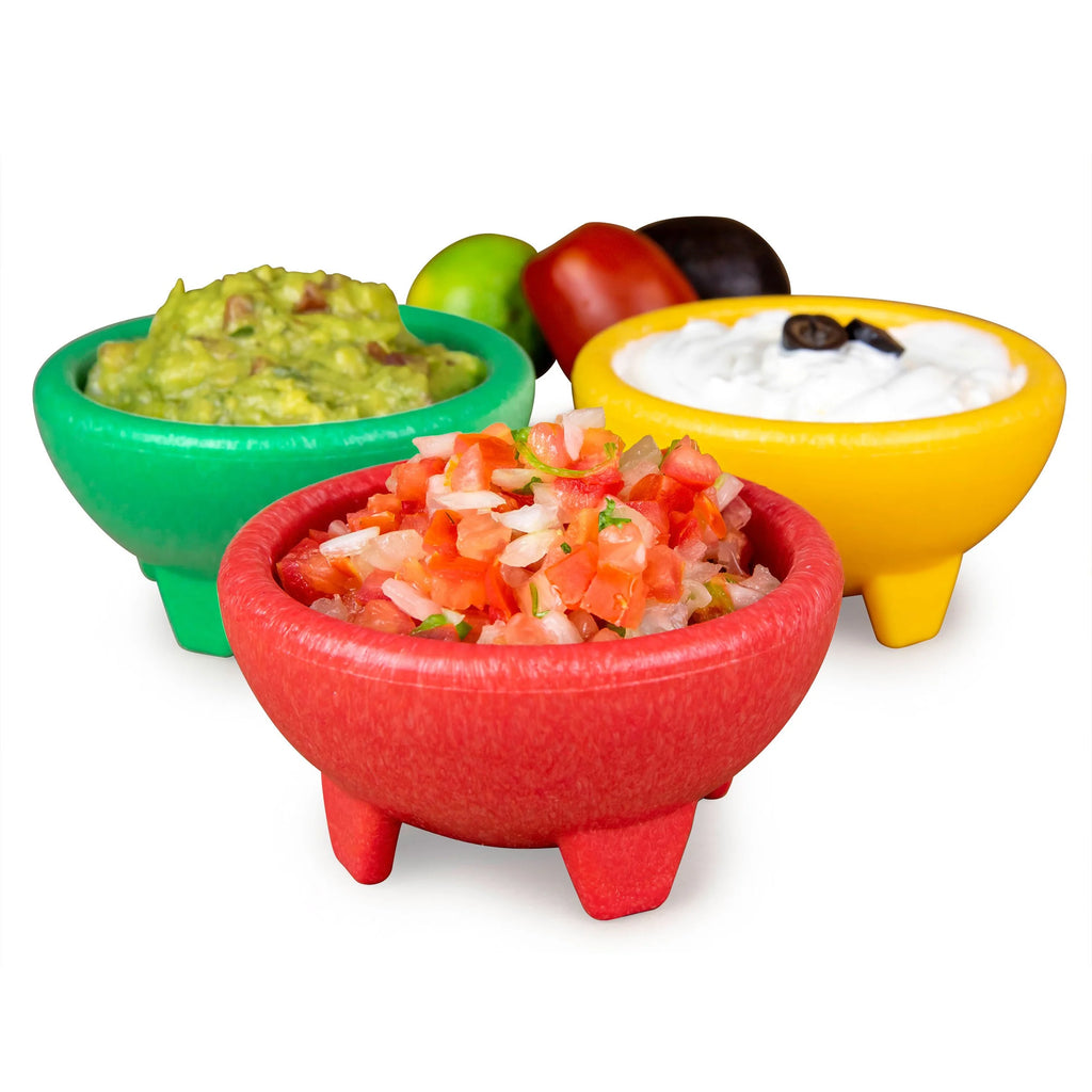 3-Piece Salsa Bowl Set in Yellow, Green & Red X62827