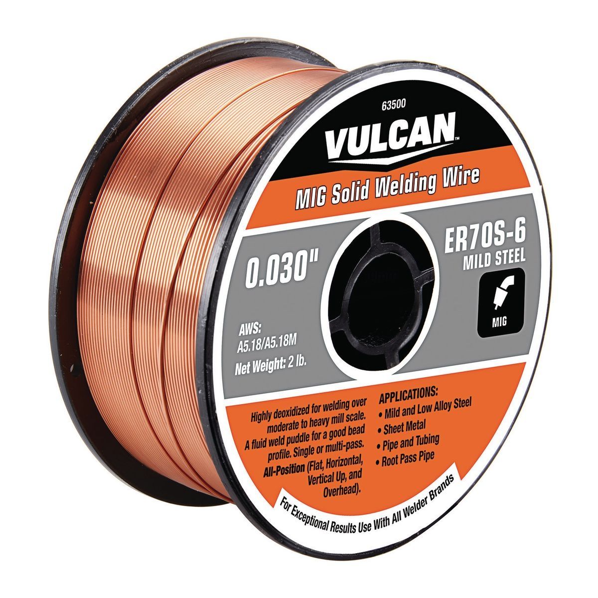 0.030 in. ER70S-6 MIG Solid Welding Wire, 2 lb. Roll Y457