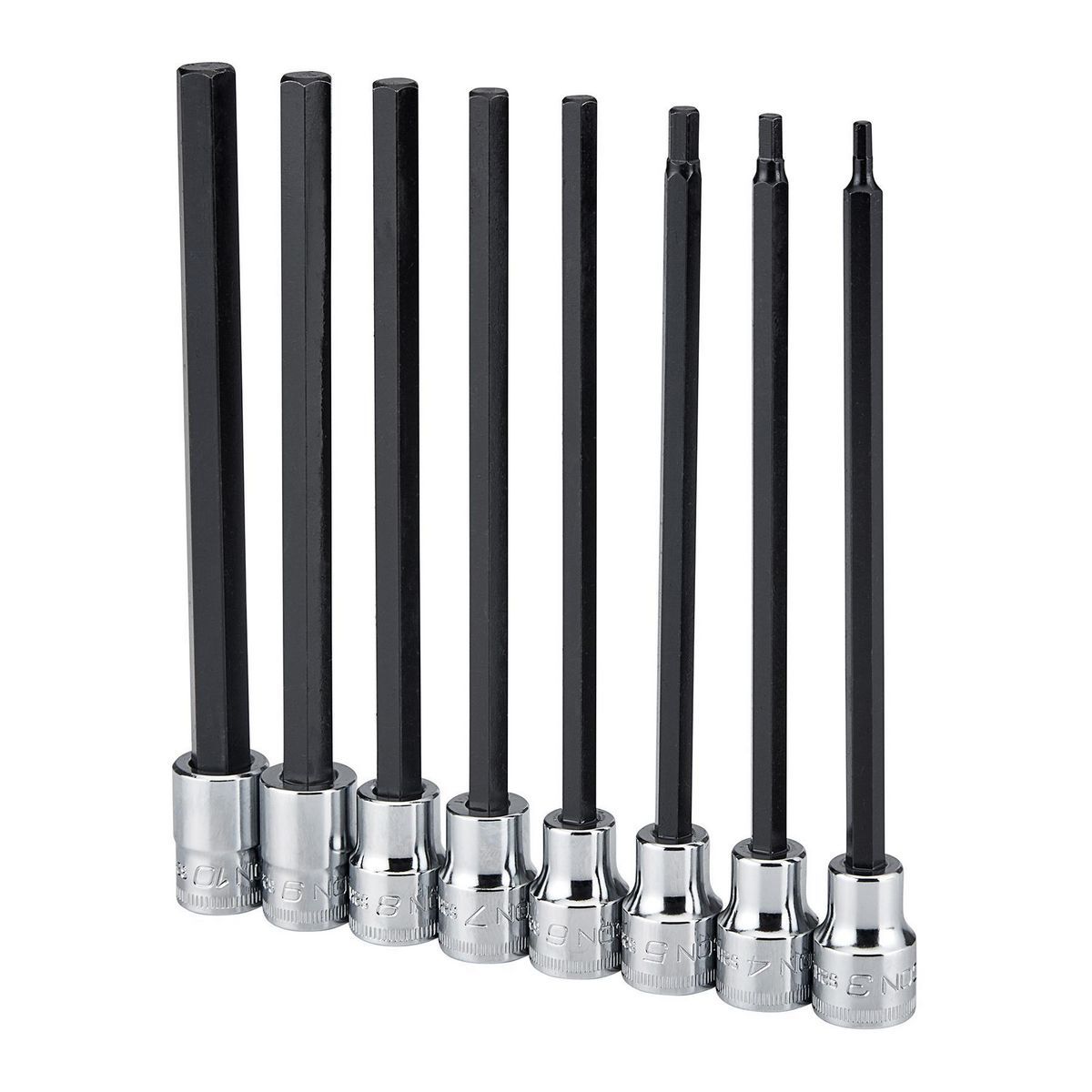 3/8 in. Drive Metric Long Hex Bit Socket Set, 8 Piece K447603