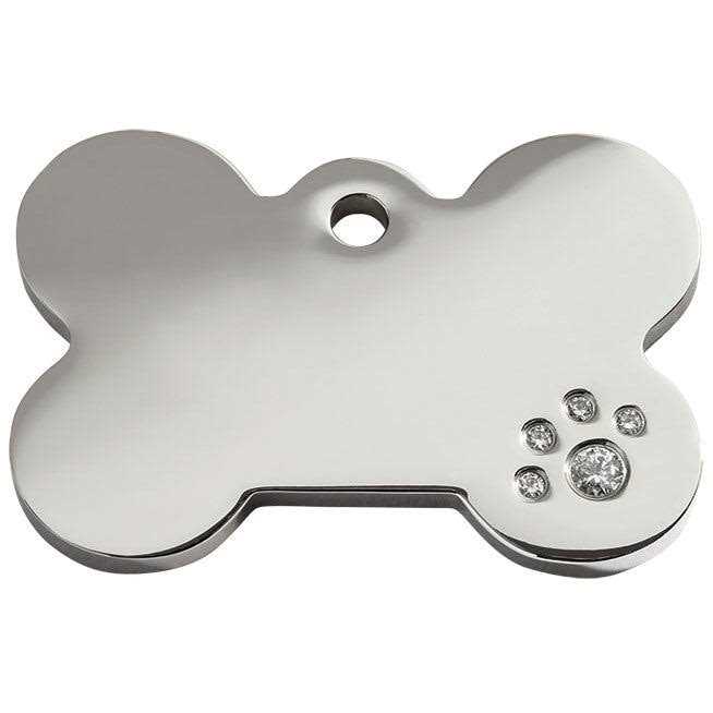 Diamante Pet ID Tag Bone K652