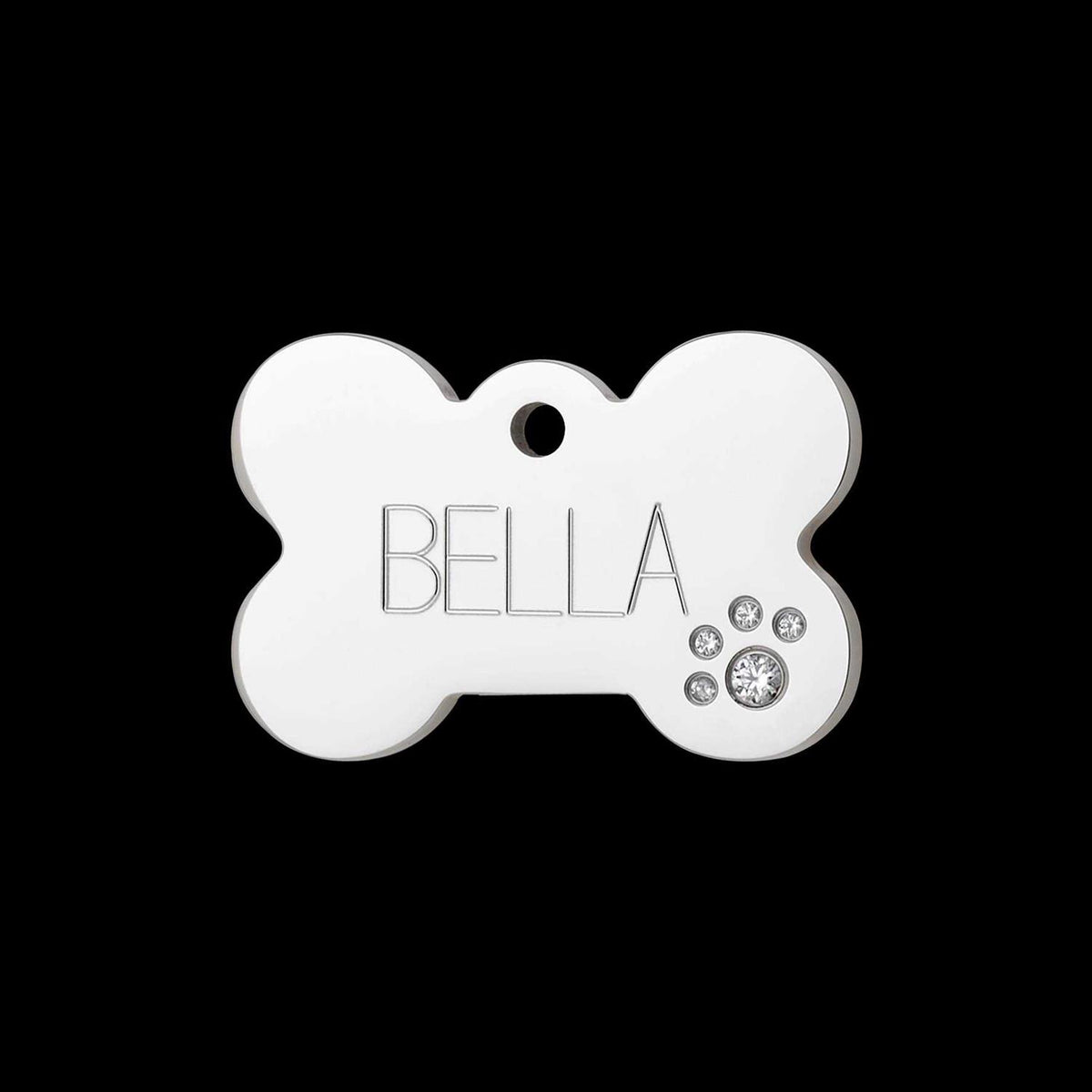 Diamante Pet ID Tag Bone K652