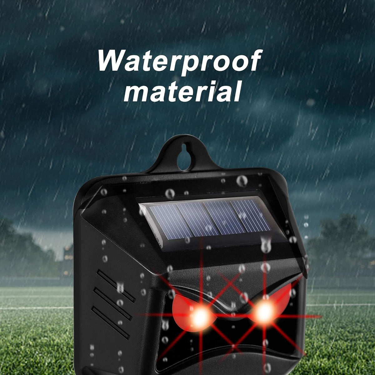 Solar Powered Animal Repeller with Red LED Lights C73983