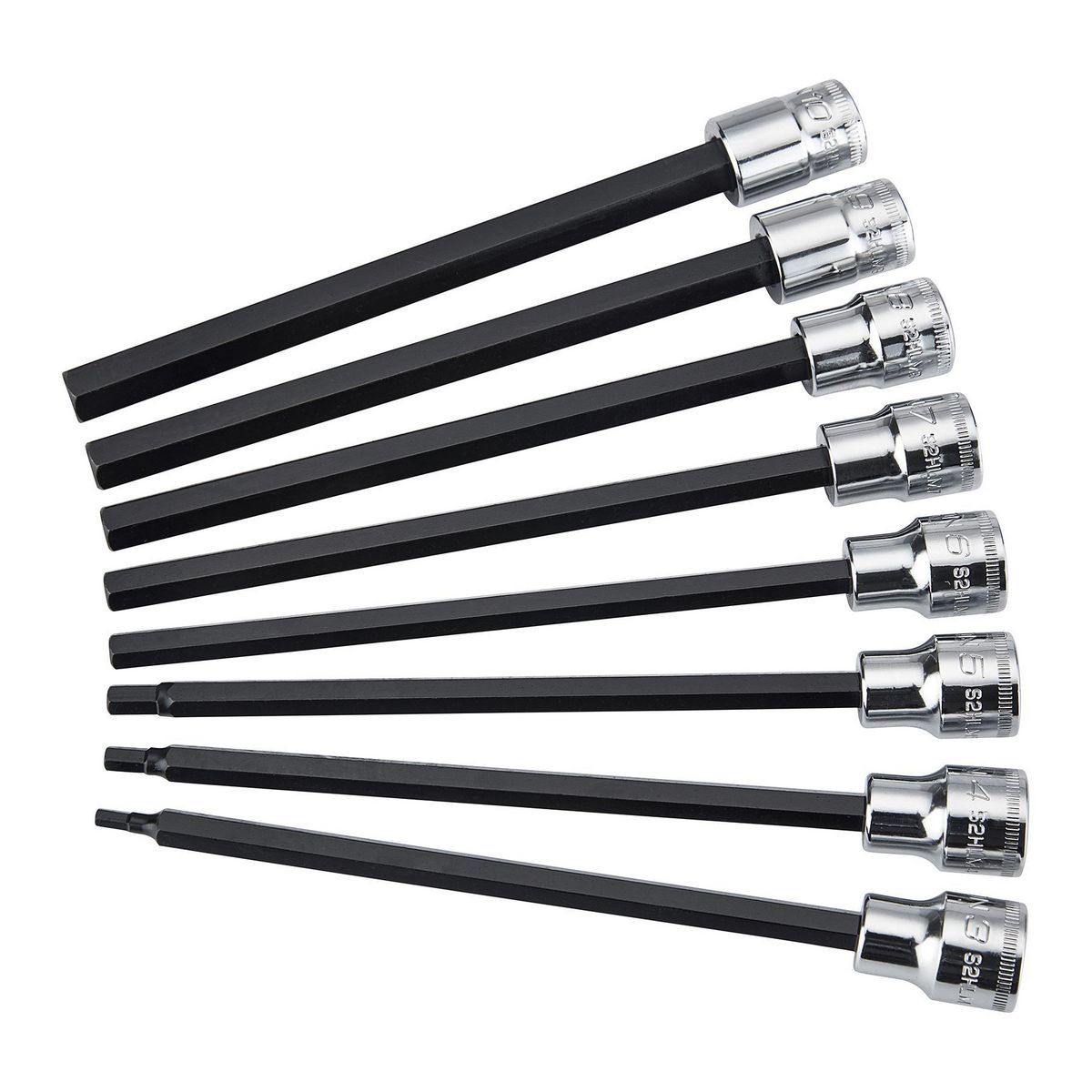 3/8 in. Drive Metric Long Hex Bit Socket Set, 8 Piece K447603